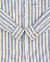 Vintage Y2K 00s Kazi's Striped Arabic Linen Long Sleeve Shirt - M