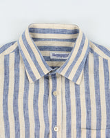 Vintage Y2K 00s Kazi's Striped Arabic Linen Long Sleeve Shirt - M