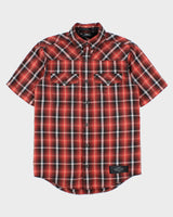 Vintage Harley Davidson Plaid Snap Button Short Sleeve Biker Shirt - S