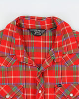 Vintage Y2K 00s Salt Valley Western Plaid Short Sleeve Pearl Snap Button Shirt - S