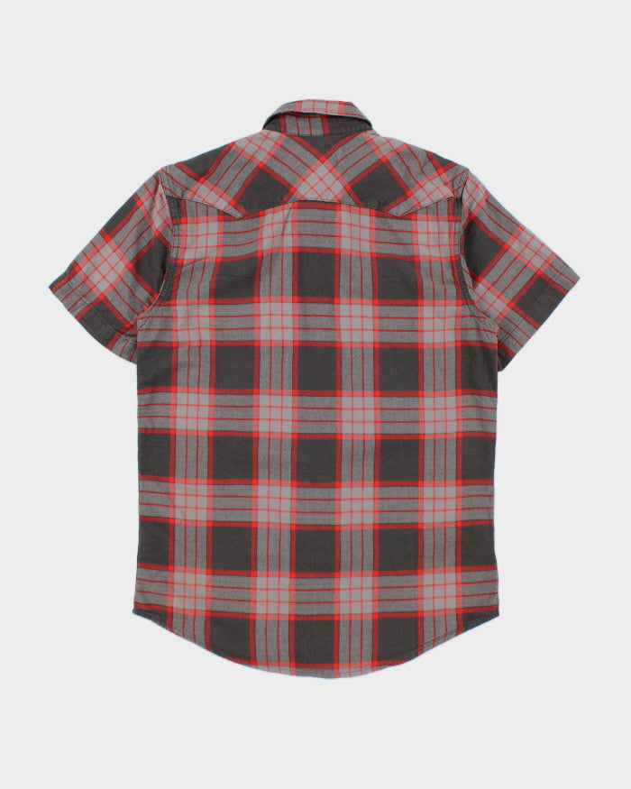 Vintage Filson Plaid Pearl Snap Button Short Sleeve Western Trim Fit Shirt - XS