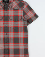 Vintage Filson Plaid Pearl Snap Button Short Sleeve Western Trim Fit Shirt - XS