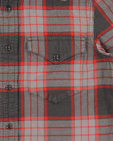 Vintage Filson Plaid Pearl Snap Button Short Sleeve Western Trim Fit Shirt - XS
