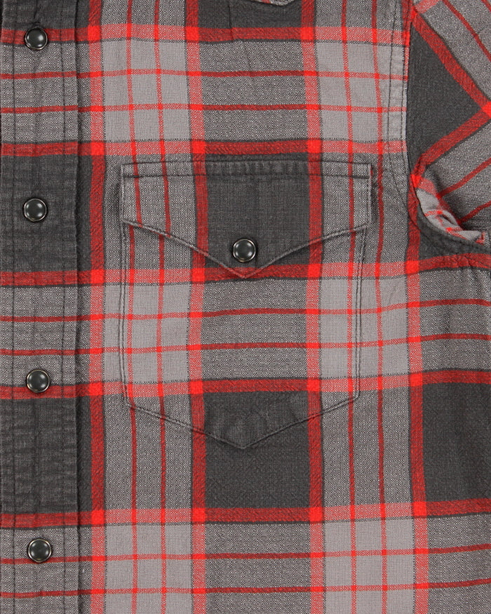 Vintage Filson Plaid Pearl Snap Button Short Sleeve Western Trim Fit Shirt - XS
