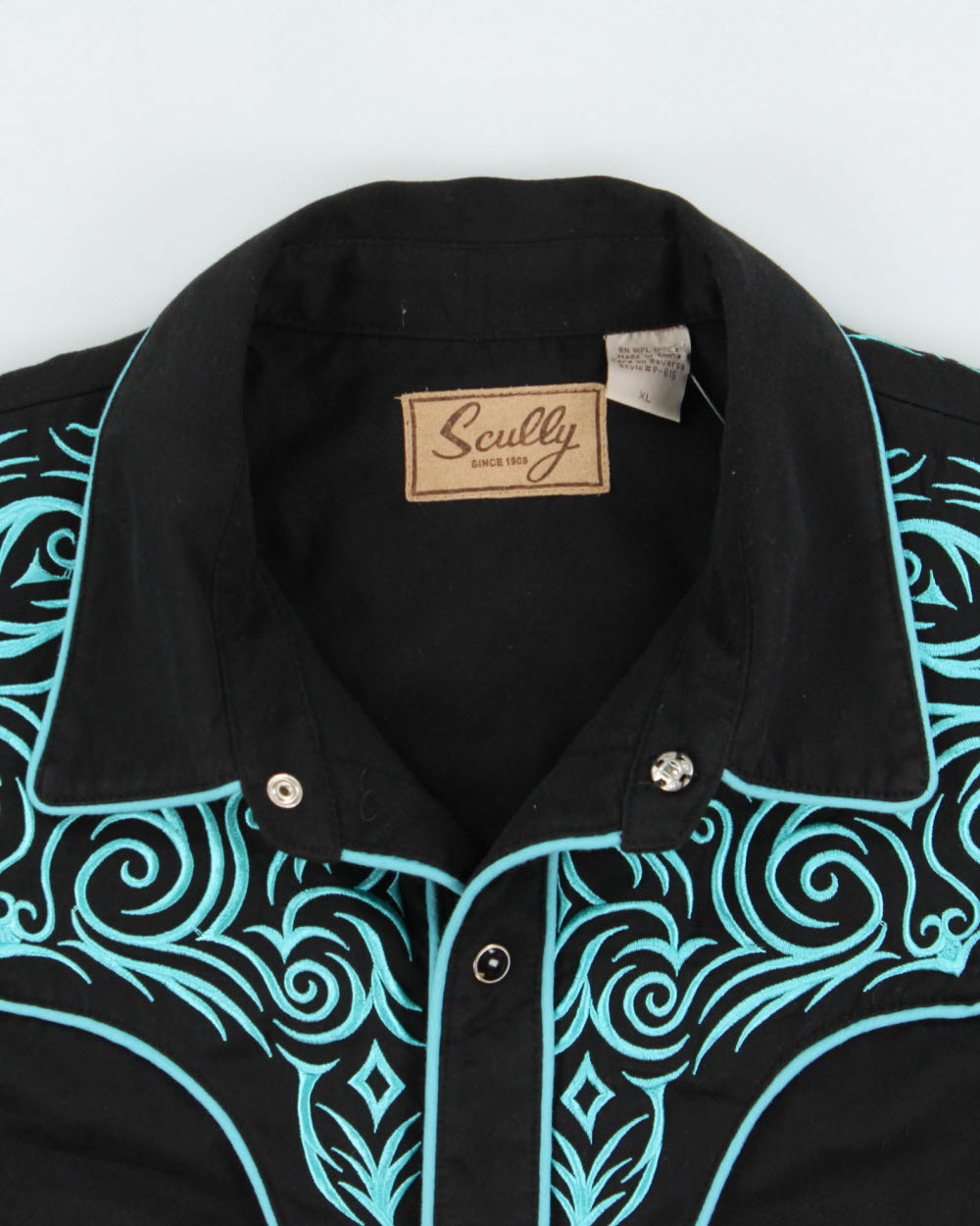 Vintage Y2K 00s Scully Heavyweight Embroidered Pearl Snap Button Long Sleeve Western Shirt - XL