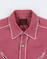 Vintage Evisu EU Edition Rouge Handmade In Italy Pearl Snap Button Long Sleeve Embroidered Western Shirt - M
