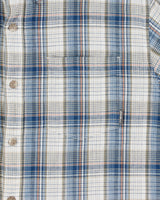 Vintage Eddie Bauer Plaid Linen-Look Cotton Classic Fit Short Sleeve Shirt - XL