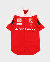 Puma Scuderia Ferrari F1 Racing Patch Embroidered Short Sleeve Pit Crew Shirt - S