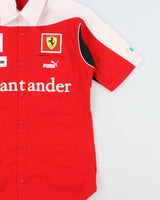 Puma Scuderia Ferrari F1 Racing Patch Embroidered Short Sleeve Pit Crew Shirt - S