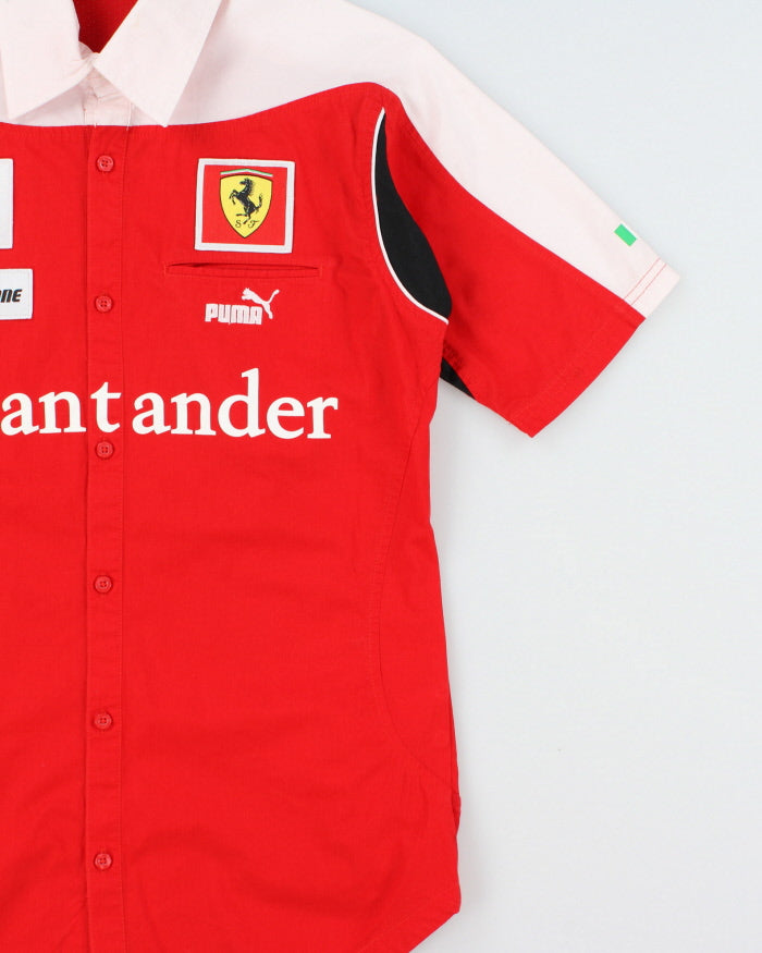 Puma Scuderia Ferrari F1 Racing Patch Embroidered Short Sleeve Pit Crew Shirt - S