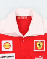 Puma Scuderia Ferrari F1 Racing Patch Embroidered Short Sleeve Pit Crew Shirt - S