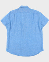 Vintage J. Crew Pure Linen Relaxed Fit Short Sleeve Shirt - XL