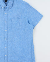 Vintage J. Crew Pure Linen Relaxed Fit Short Sleeve Shirt - XL