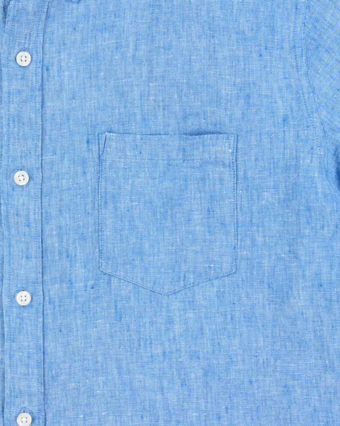 Vintage J. Crew Pure Linen Relaxed Fit Short Sleeve Shirt - XL