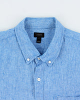 Vintage J. Crew Pure Linen Relaxed Fit Short Sleeve Shirt - XL