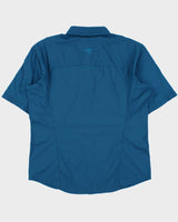 SS16 Arc'teryx 'Skyline' Teal Snap Button Short Sleeve Technical Shirt - L