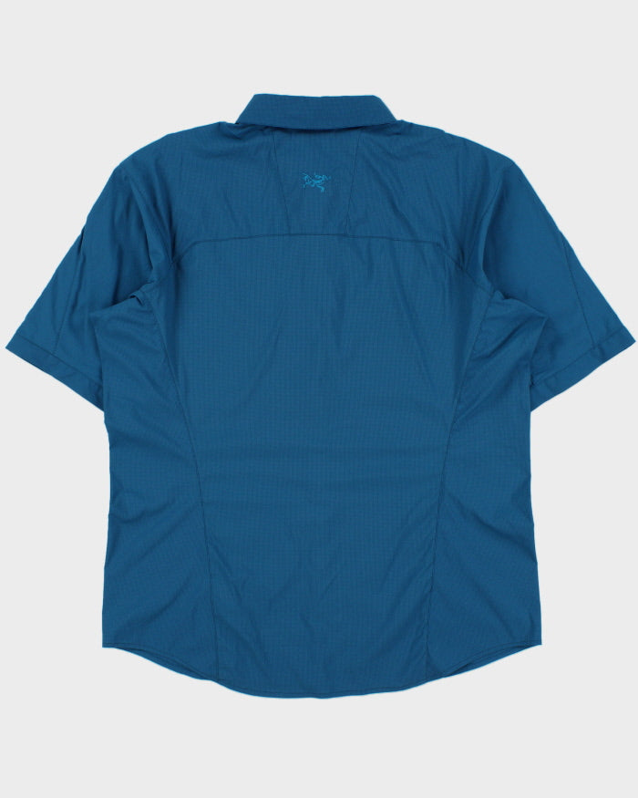 SS16 Arc'teryx 'Skyline' Teal Snap Button Short Sleeve Technical Shirt - L