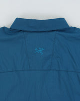 SS16 Arc'teryx 'Skyline' Teal Snap Button Short Sleeve Technical Shirt - L