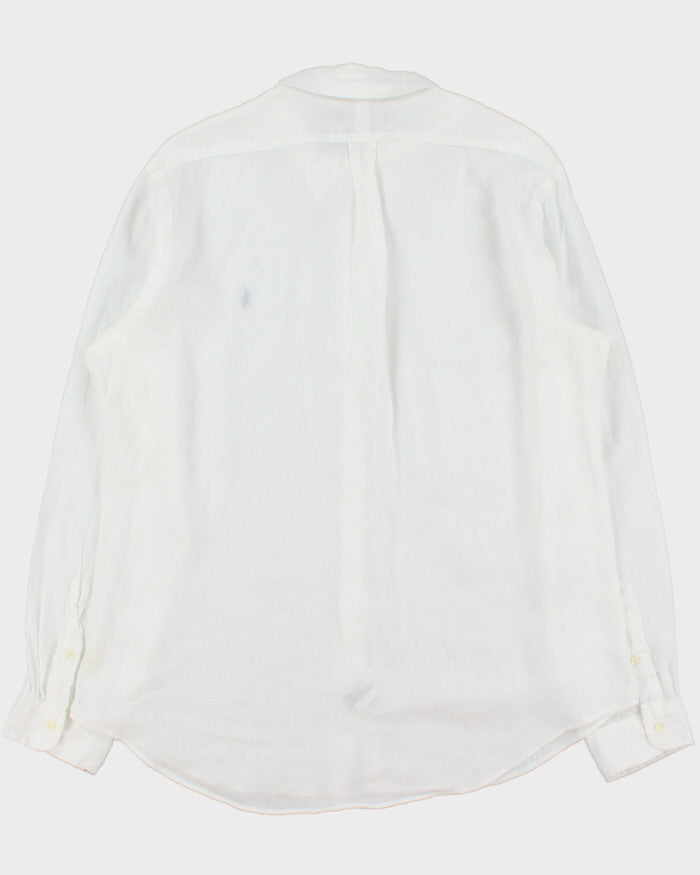 Vintage Ralph Lauren Ocean Wash Linen Slim Fit Long Sleeve Shirt - XXL