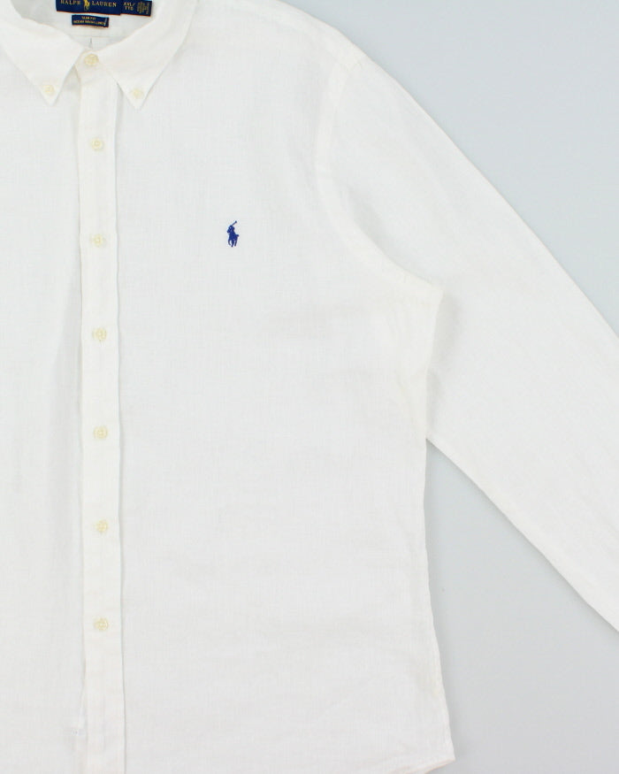 Vintage Ralph Lauren Ocean Wash Linen Slim Fit Long Sleeve Shirt - XXL
