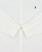 Vintage Ralph Lauren Ocean Wash Linen Slim Fit Long Sleeve Shirt - XXL