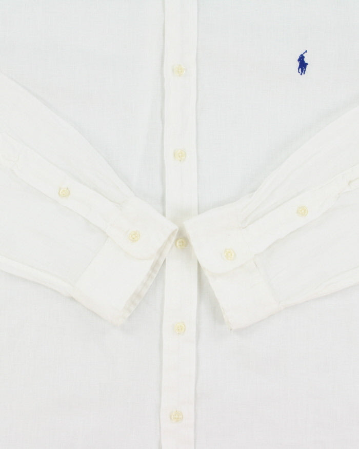 Vintage Ralph Lauren Ocean Wash Linen Slim Fit Long Sleeve Shirt - XXL