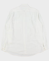 Vintage Y2K 00s Lacoste Ocean Wash Linen Relaxed Fit Long Sleeve Pocket Shirt - XL