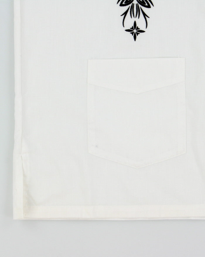 Vintage Y2K 00s Eddy Felt Floral Cuban Collar Patch Pocket Short Sleeve Bowling Shirt - XXL