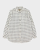 SS2016 Burberry Heart Print Ocean Wash Linen Long Sleeve Unisex Shirt - S