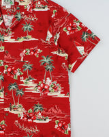Vintage 1990s KY'S Made In USA Christmas Hawaiian Shirt - XL
