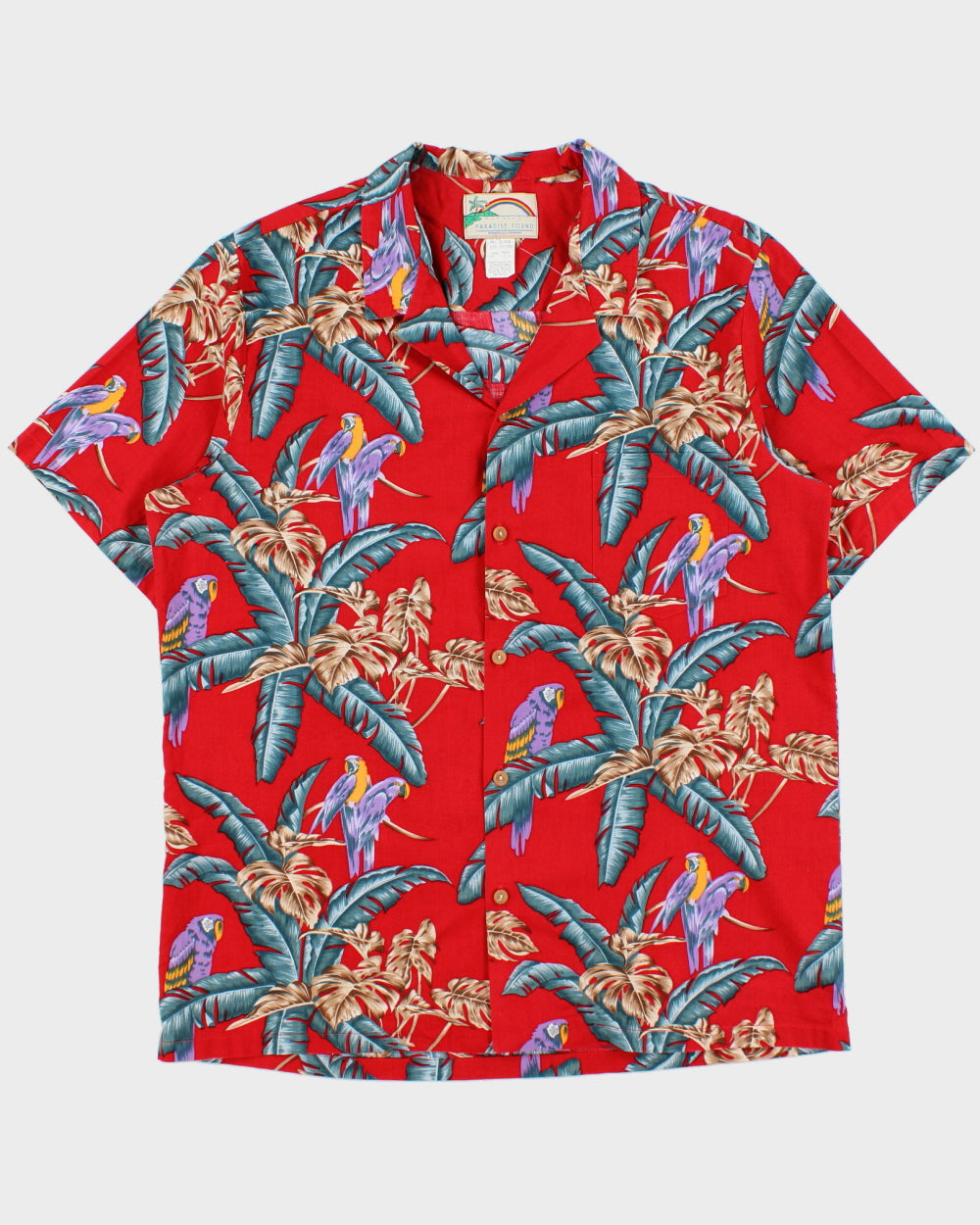 Vintage 1990s Paradise Found Made In USA Hawaiian Shirt - XL