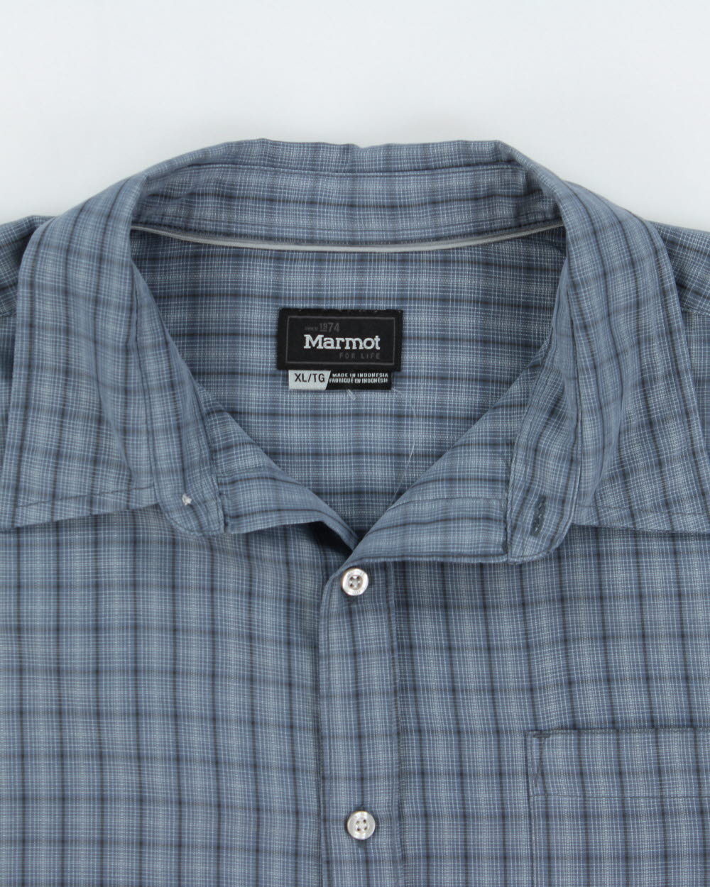Vintage 2000s Marmot Checked Short Sleeve Shirt - XL