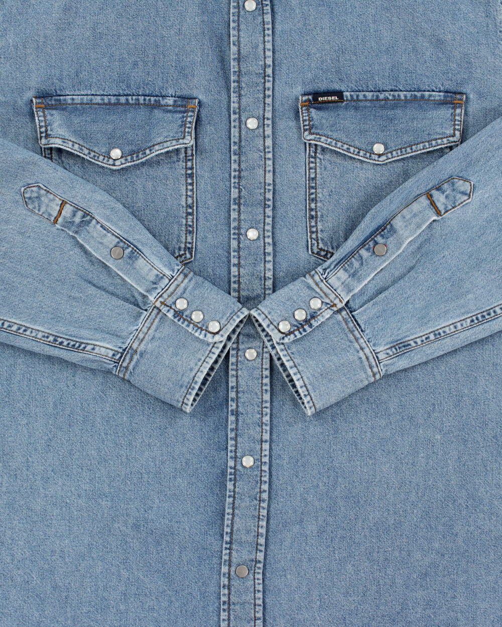 Vintage 2000s Diesel Heavyweight Denim Long Sleeved Shirt - XL