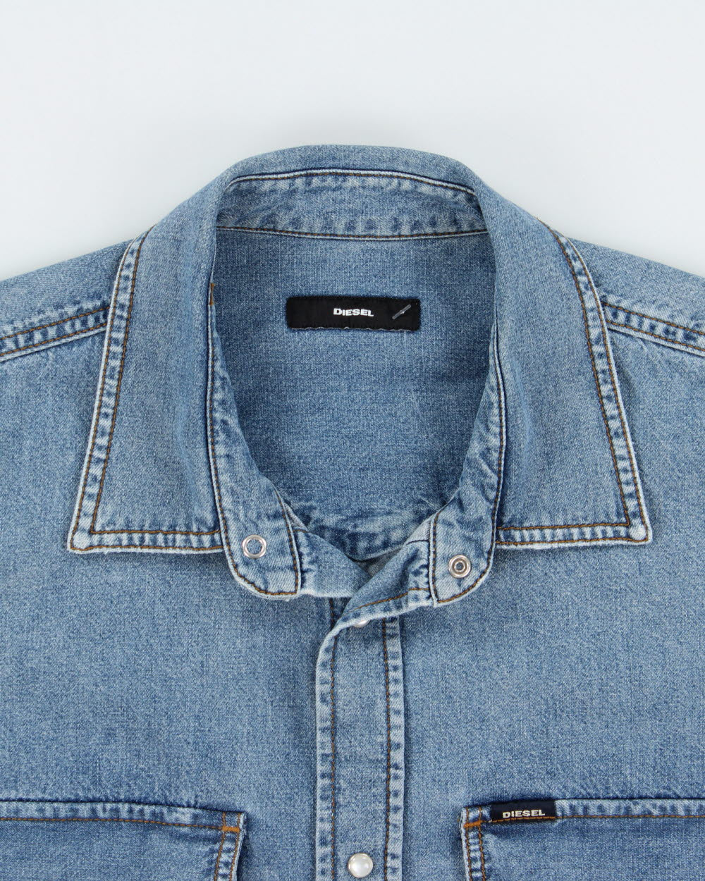 Vintage 2000s Diesel Heavyweight Denim Long Sleeved Shirt - XL