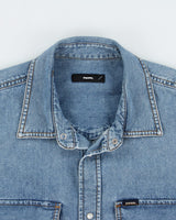 Vintage 2000s Diesel Heavyweight Denim Long Sleeved Shirt - XL