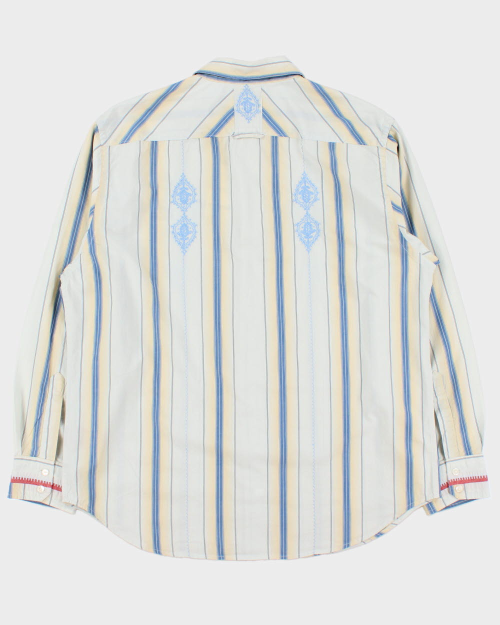 Vintage Y2K 2000s Guess Embroidered Striped Long Sleeve Shirt - XL
