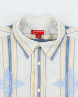 Vintage Y2K 2000s Guess Embroidered Striped Long Sleeve Shirt - XL