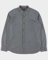 Vintage Y2K 2000s Quicksilver Embroidered Striped Long Sleeve Shirt - L