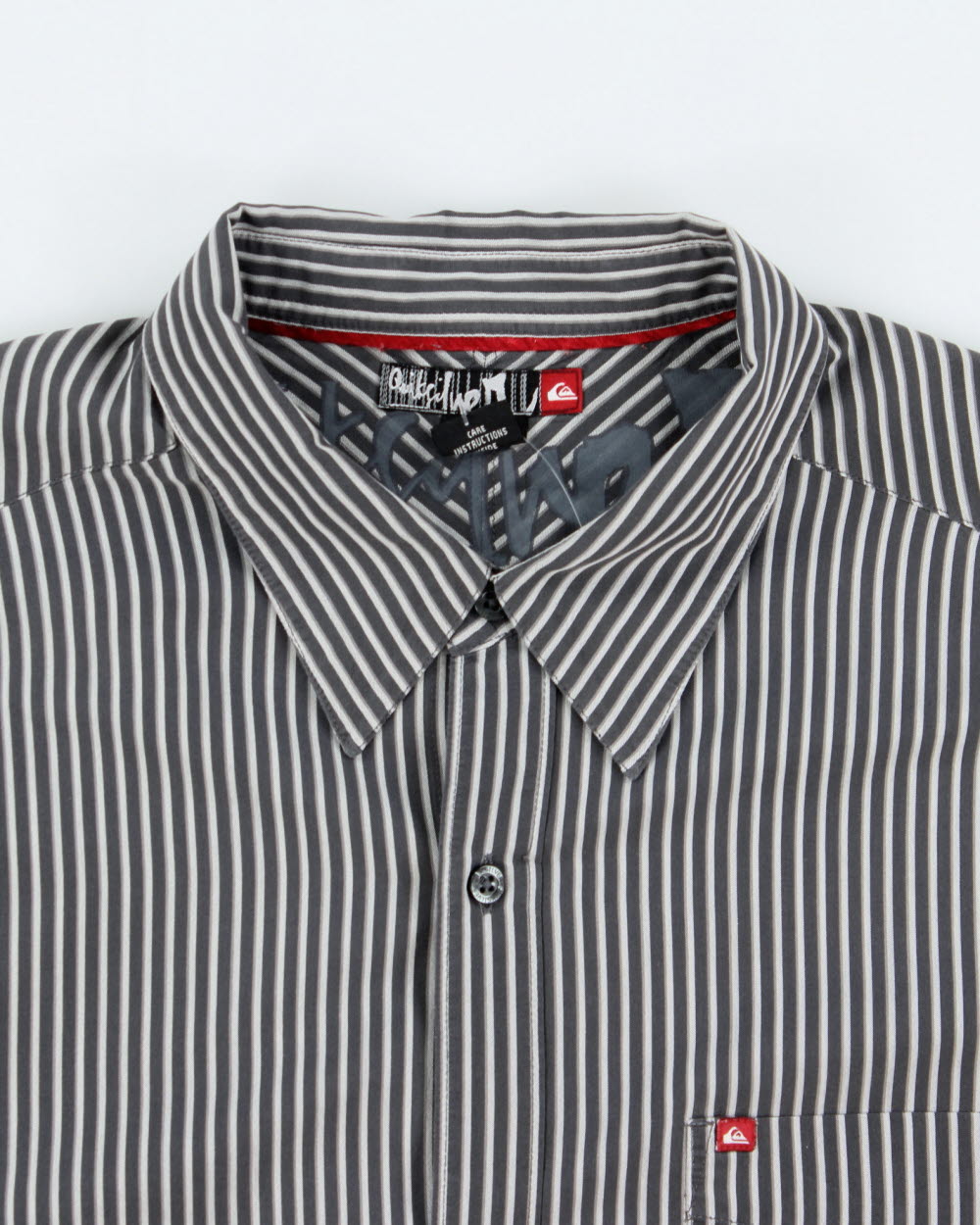 Vintage Y2K 2000s Quicksilver Embroidered Striped Long Sleeve Shirt - L