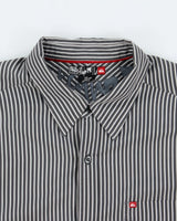 Vintage Y2K 2000s Quicksilver Embroidered Striped Long Sleeve Shirt - L