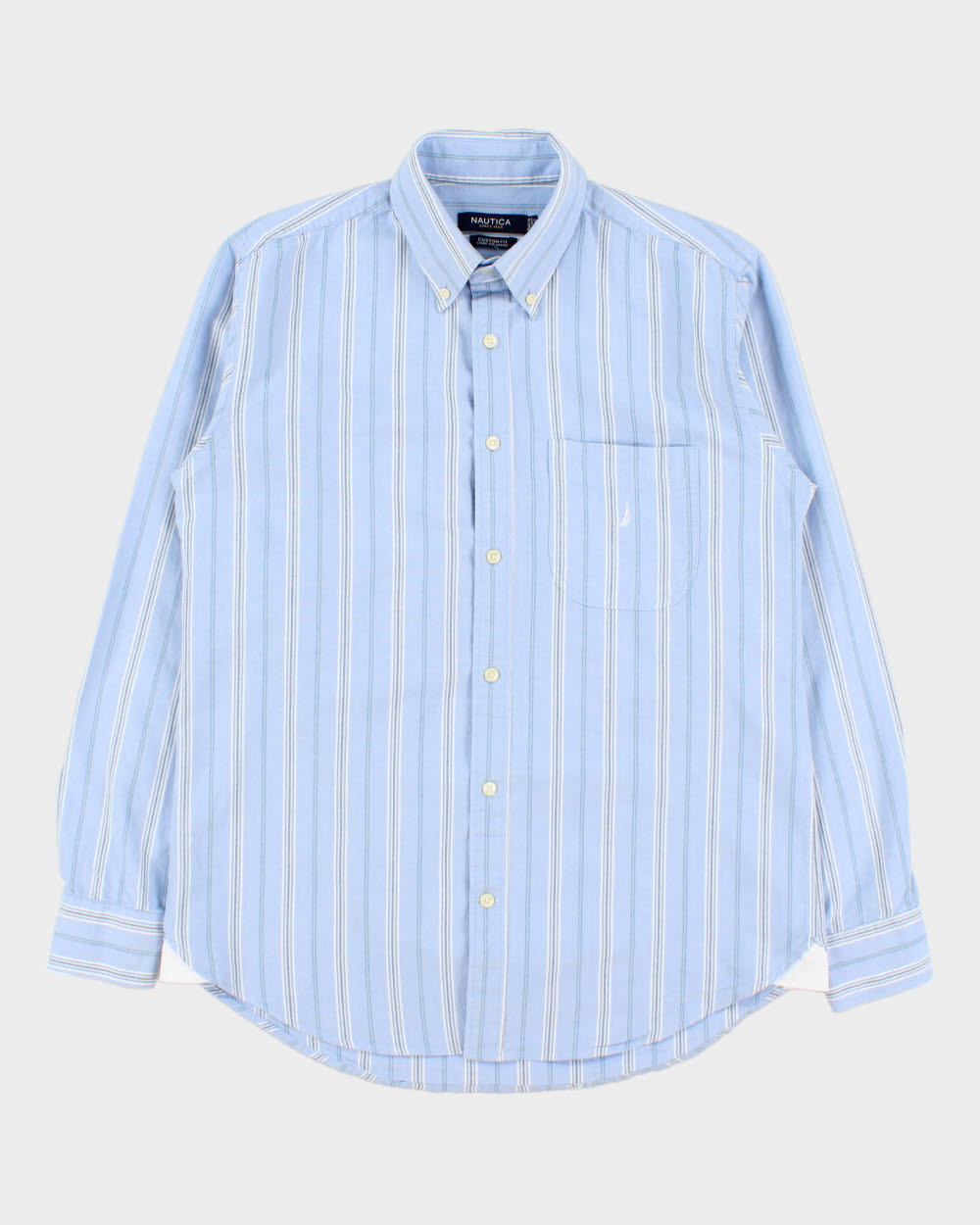 Vintage Nautica Heavyweight Striped Long Sleeve Shirt - L