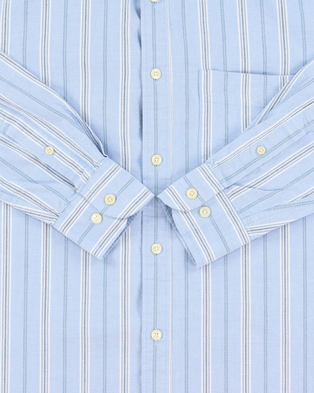 Vintage Nautica Heavyweight Striped Long Sleeve Shirt - L