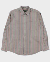 Vintage 2000s Eddie Bauer Multicoloured Striped Long Sleeve Shirt - L