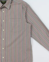 Vintage 2000s Eddie Bauer Multicoloured Striped Long Sleeve Shirt - L