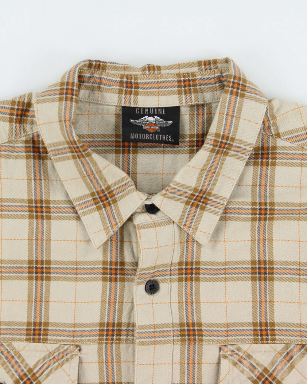 Vintage Harley Davidson Heavyweight Checked Short Sleeve Shirt - XXL
