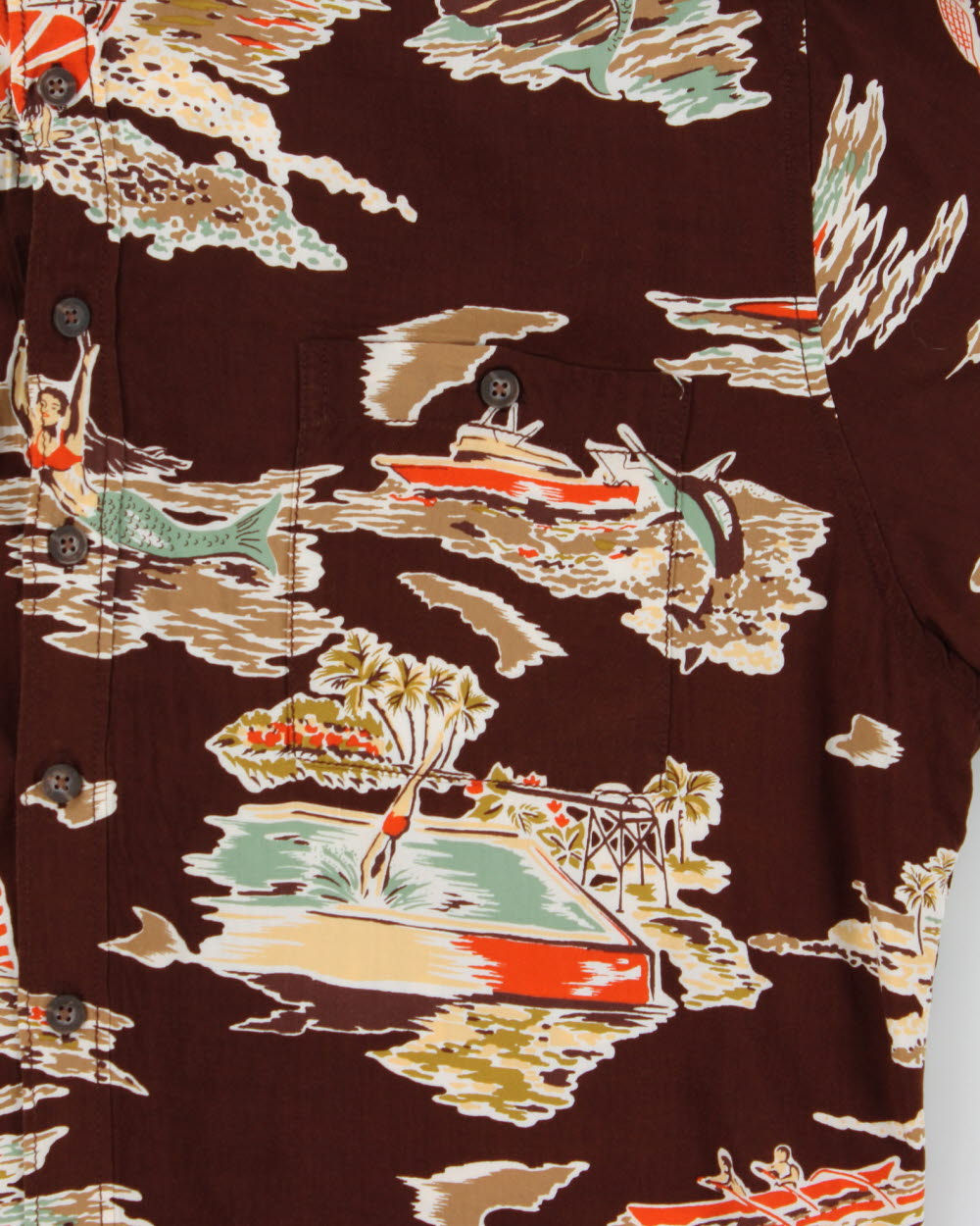 Vintage Reyn Spooner Hawaiian Aloha Short Sleeve Shirt - L