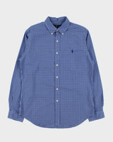 Vintage Ralph Lauren Tartan Plaid Slim Fit Long Sleeve Shirt - L