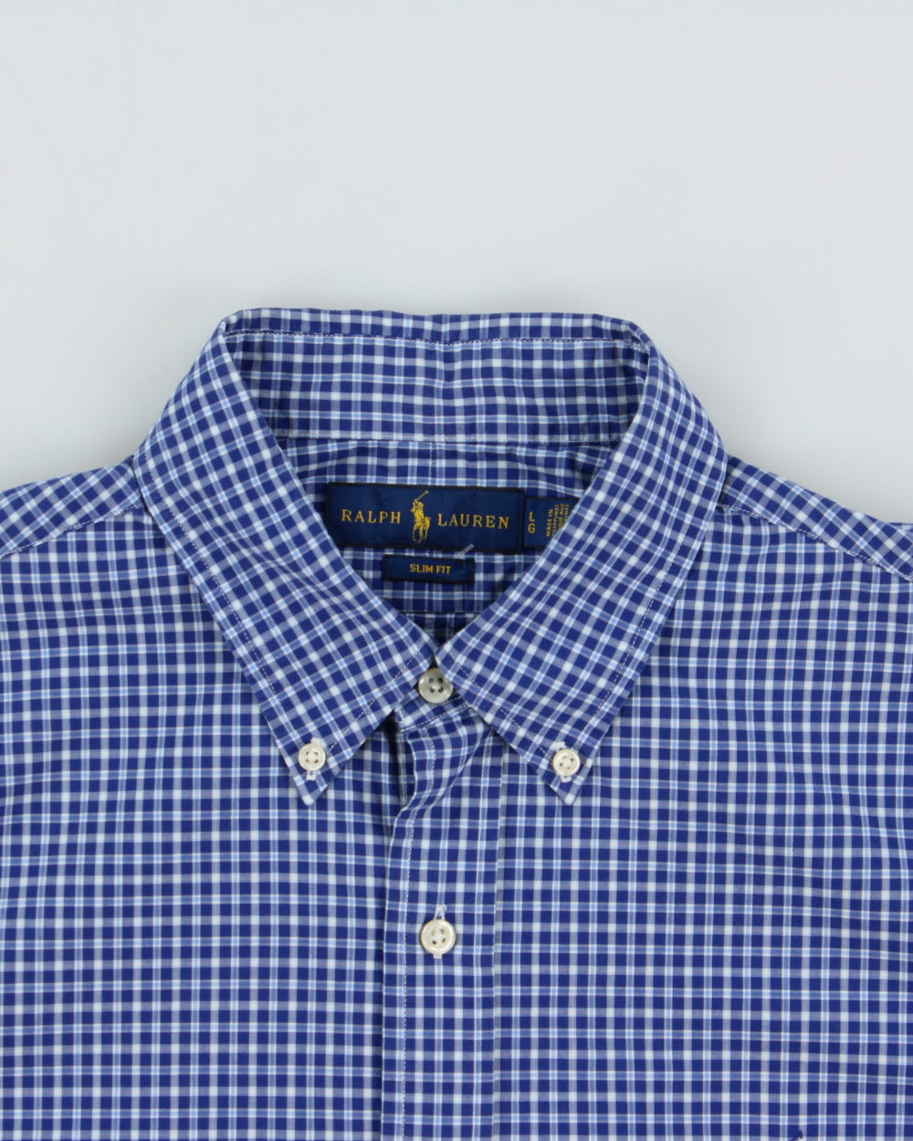 Vintage Ralph Lauren Tartan Plaid Slim Fit Long Sleeve Shirt - L