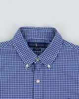 Vintage Ralph Lauren Tartan Plaid Slim Fit Long Sleeve Shirt - L