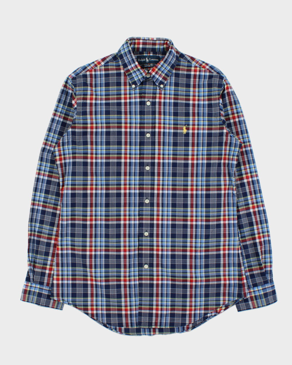 Vintage Y2K 00s Ralph Lauren Tartan Plaid Custom Fit Long Sleeve Shirt - M